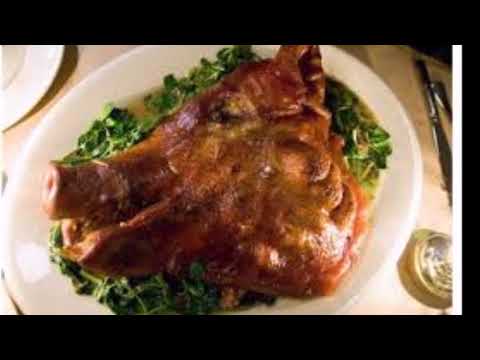 bodegon con cabeza de cerdo