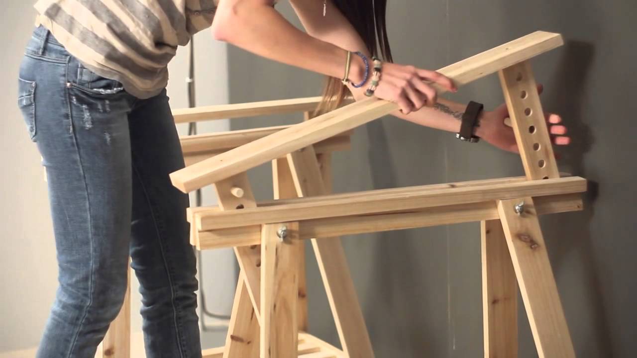 caballete de madera para mesa