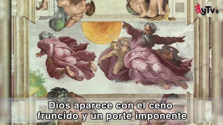 creación de los astros y las plantas de miguel ángel