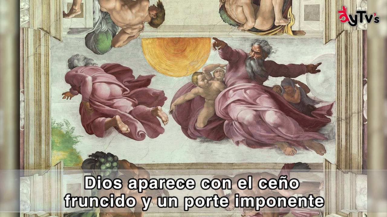 creación de los astros y las plantas de miguel ángel