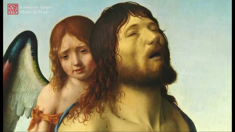 cristo muerto sostenido por un angel