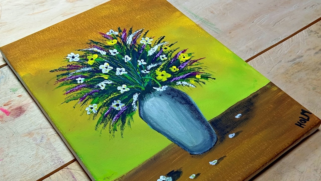 cuadro de jarron con flores