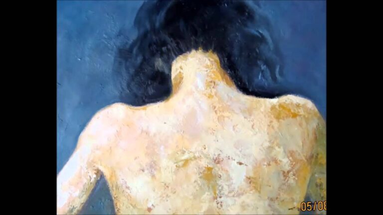 cuadro de mujer de espaldas