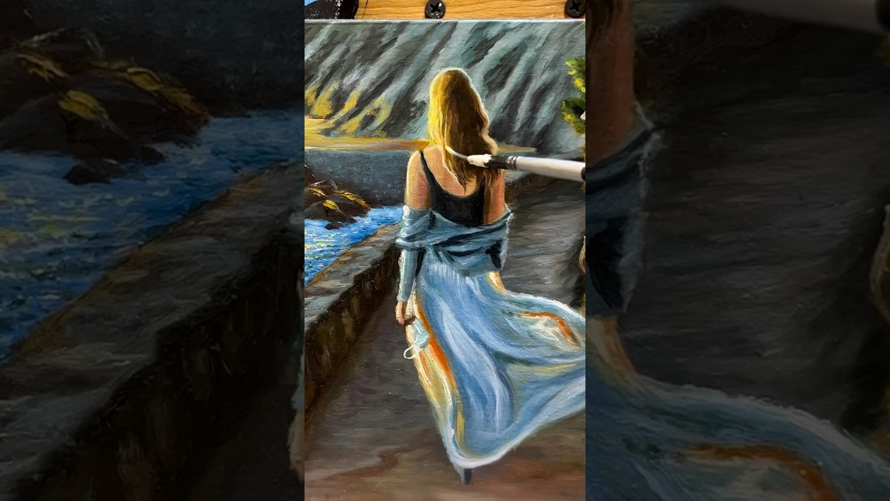 cuadro mujeres en la playa