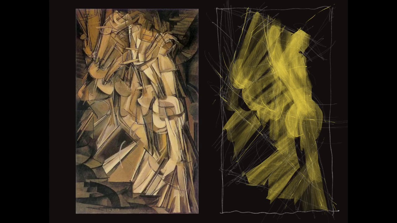 desnudo bajando una escalera nº2