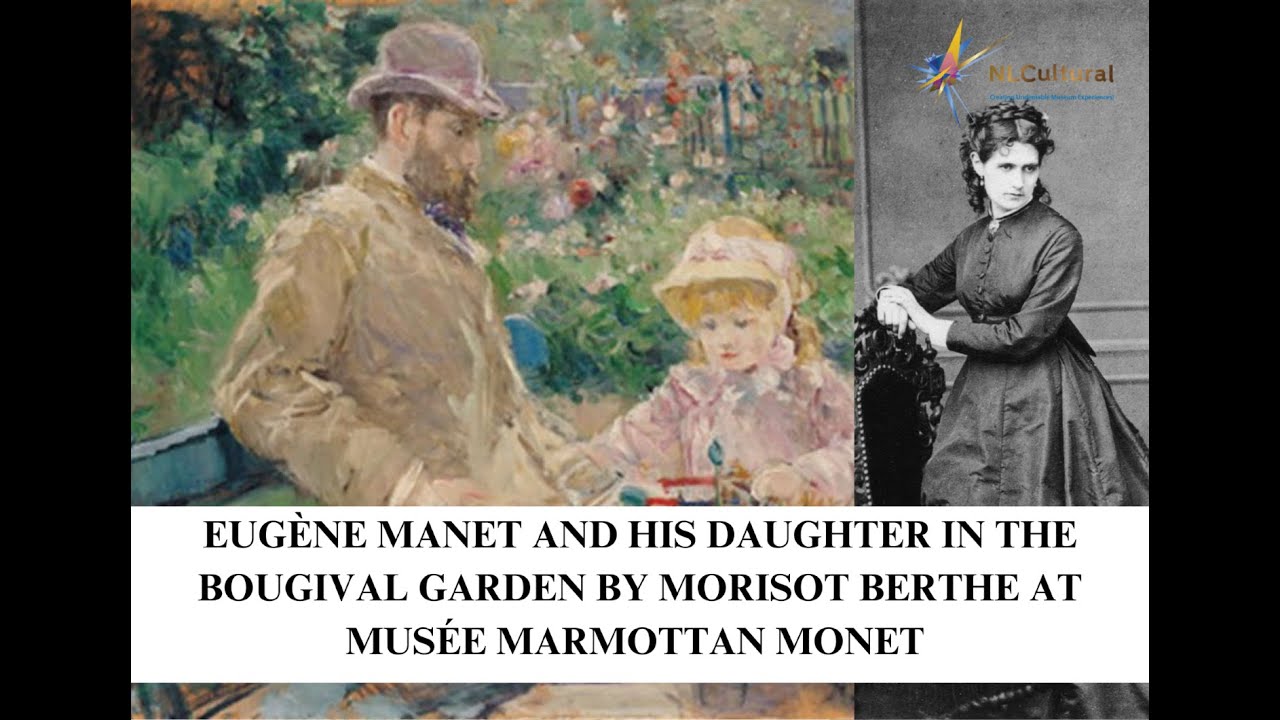 eugene manet and his daughter in the garden