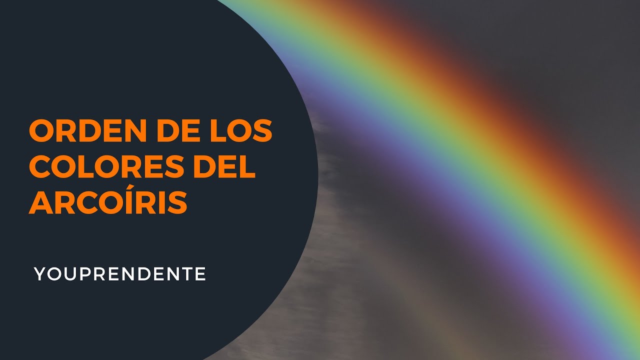 los colores de arcoiris en orden