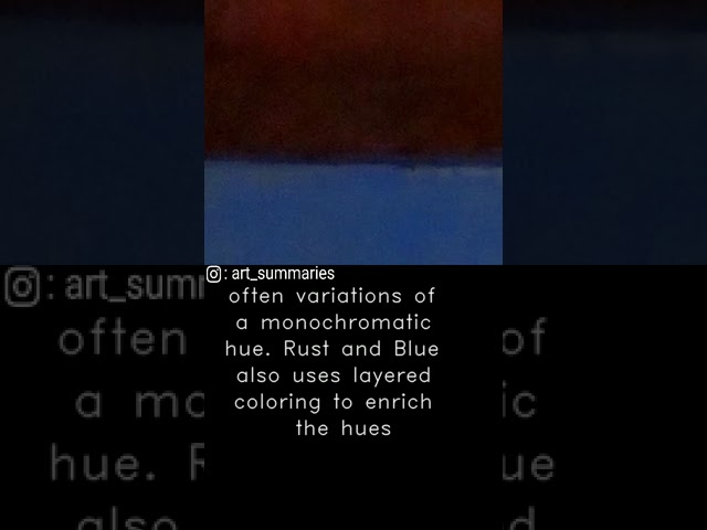 mark rothko no 61 rust and blue