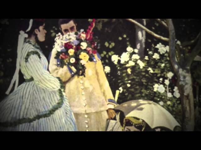 mujer en el jardin monet