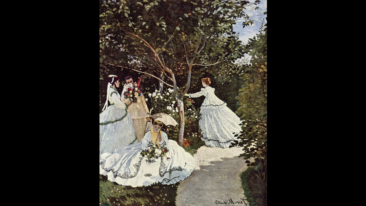 mujeres en el jardín monet