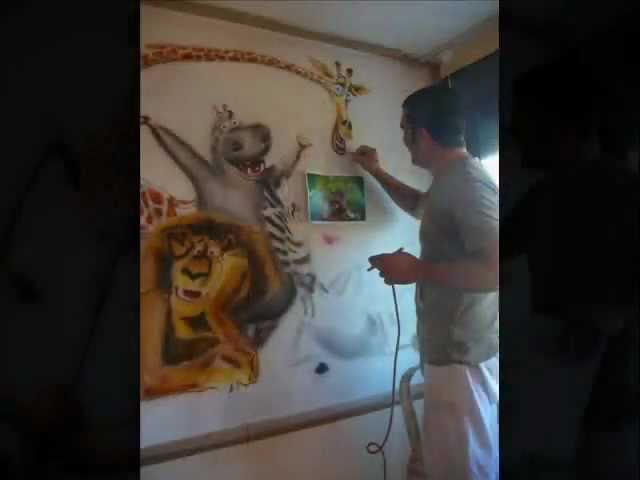 murales infantiles pintados a mano