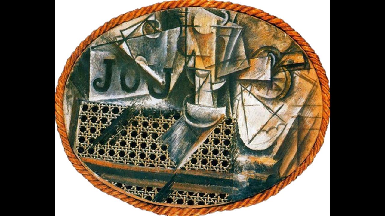 naturaleza muerta con silla de rejilla picasso