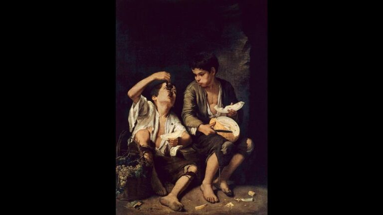 niños comiendo uvas y melón