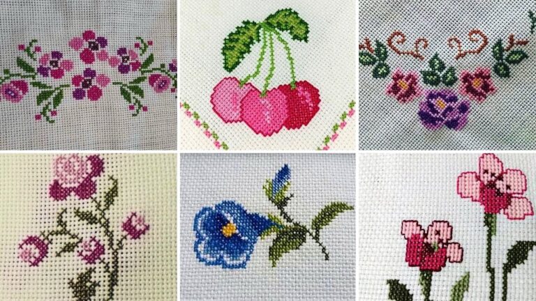 patrones manteles punto de cruz modernos