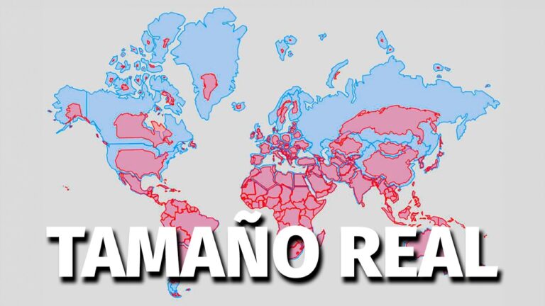 tamaños reales de los continentes